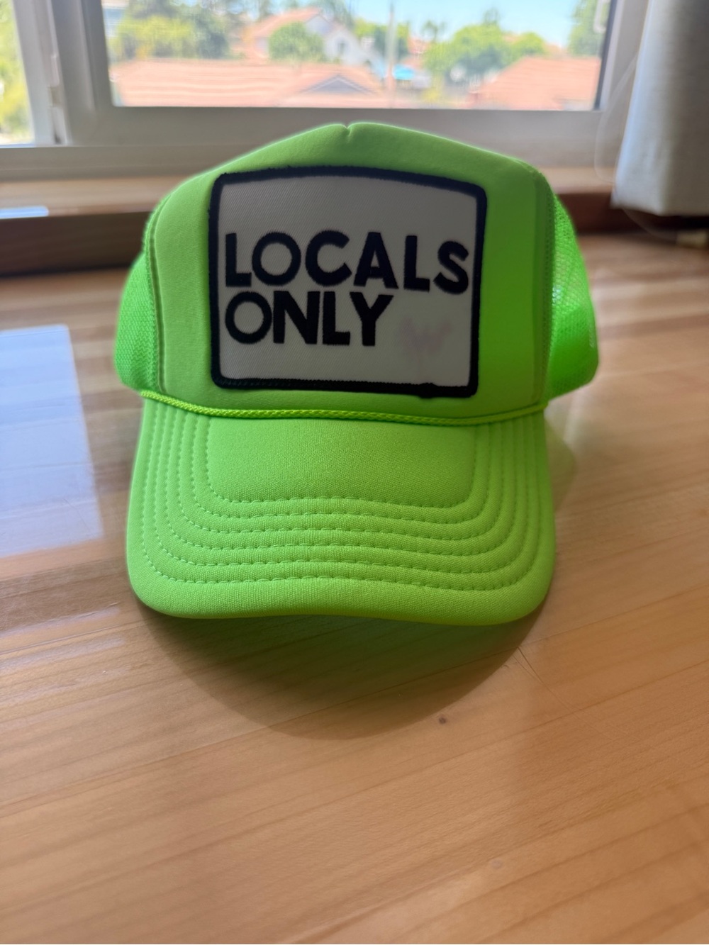 Aviator Nation Neon Green Locals Only Trucker Hat - Picture 9 of 10
